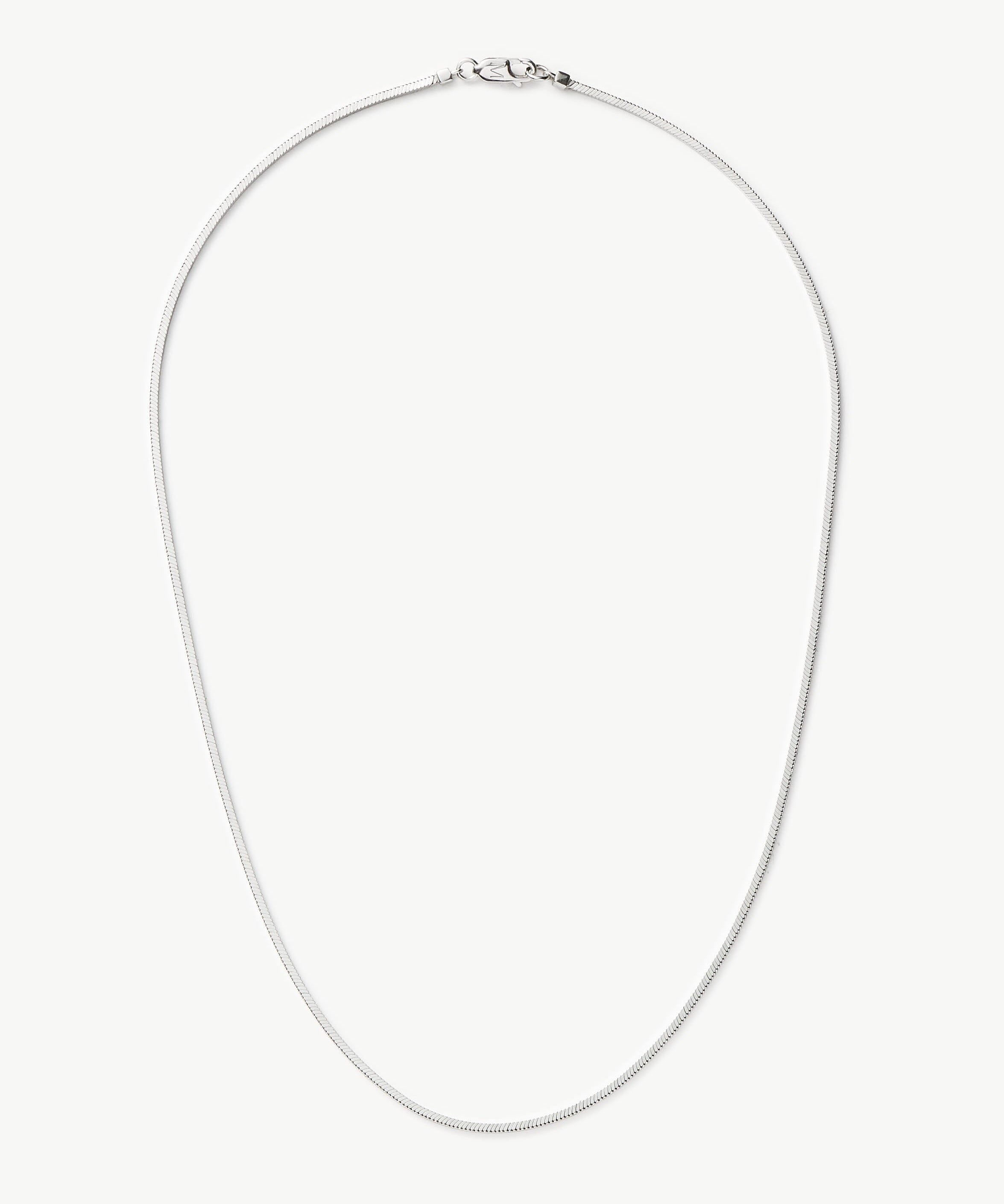 Colar Corrente Cobra Quadrada Média - Prata | SILLENE