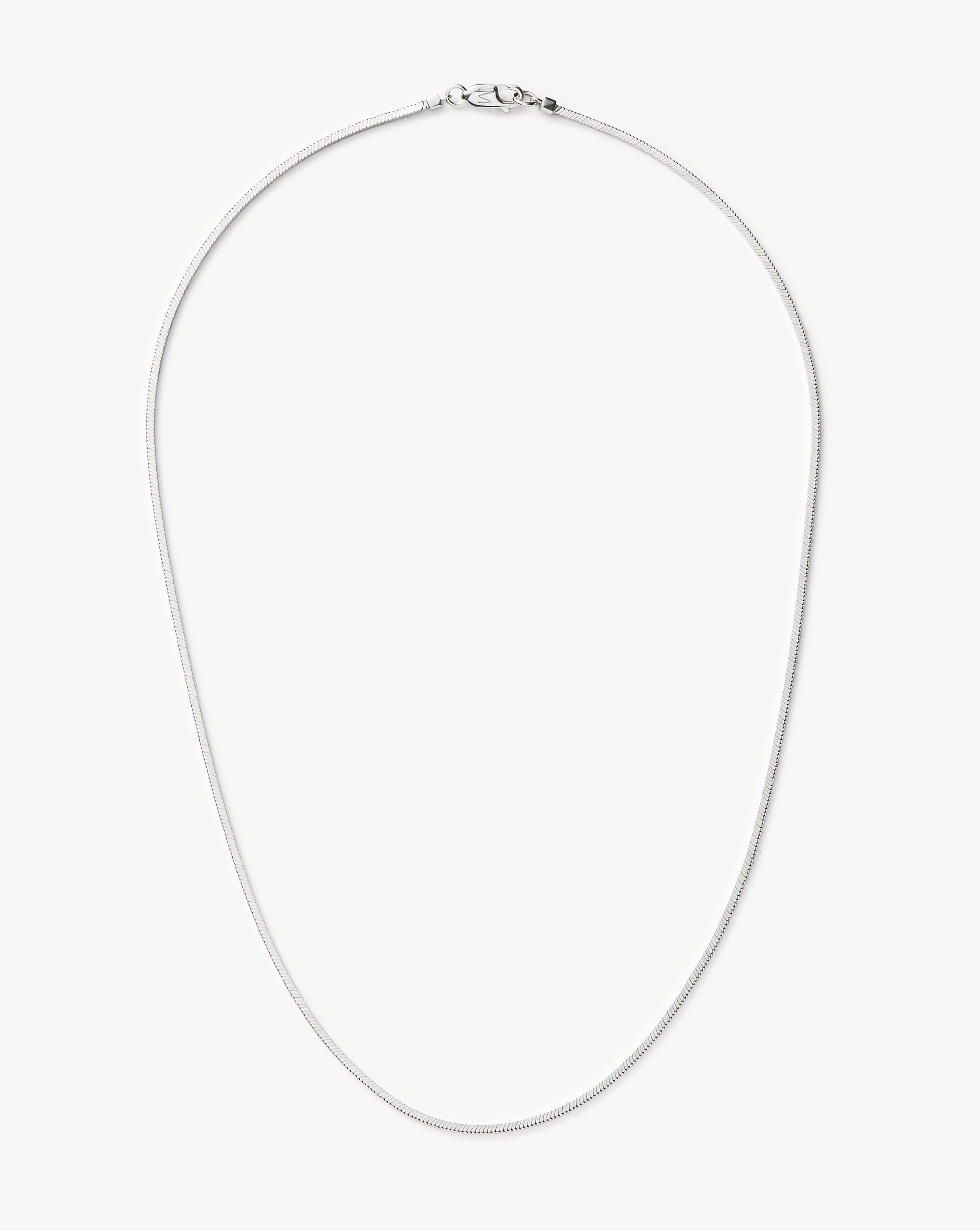 Colar Corrente Cobra Quadrada Média - Prata | SILLENE