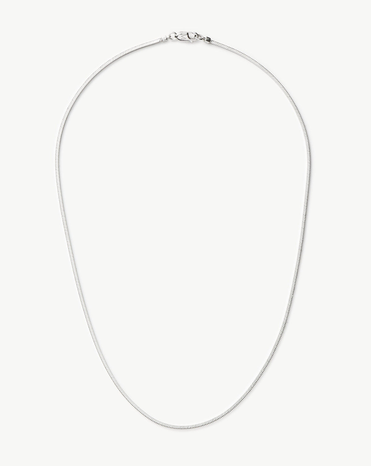 Colar Corrente Cobra Quadrada Média - Prata | SILLENE