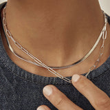 Colar Corrente Cobra Sylvia - Prata | SILLENE