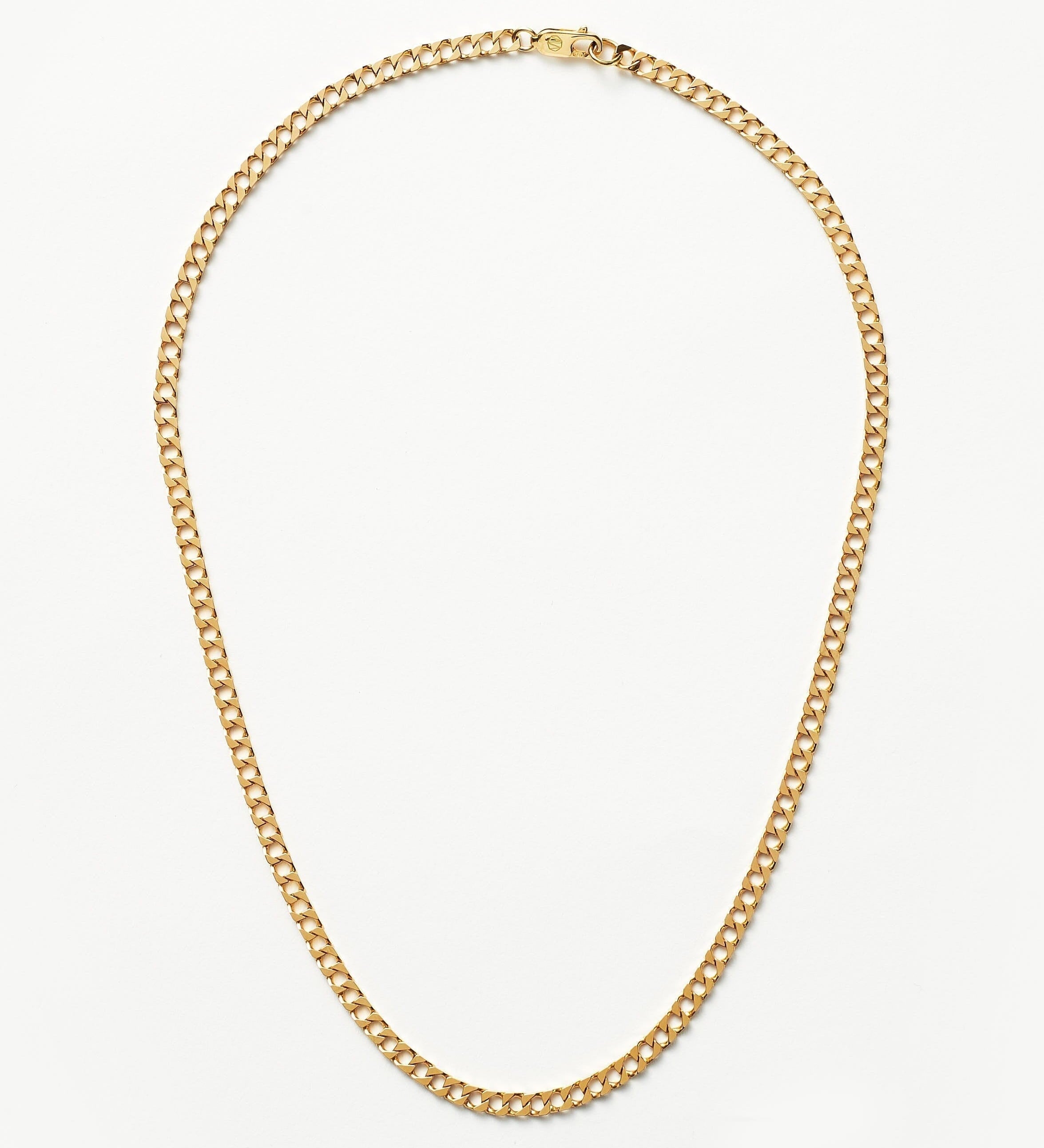 Colar Corrente Elos Achatados - Ouro 18K | SILLENE