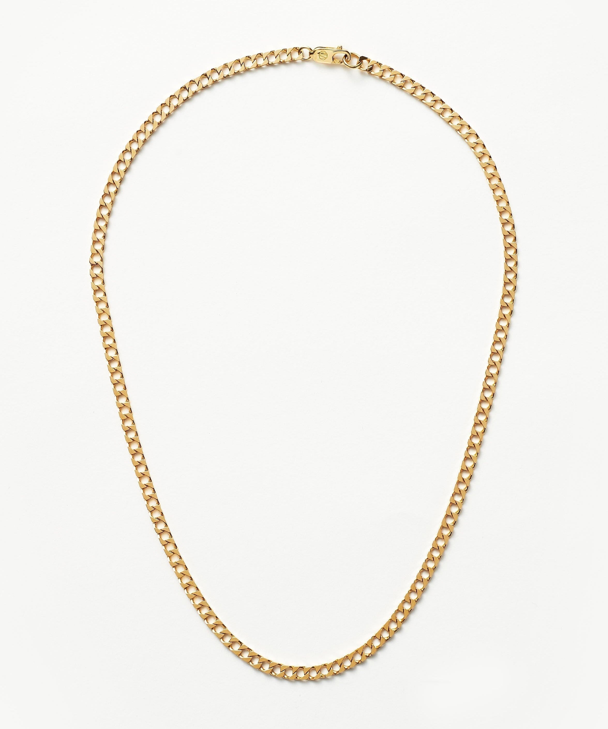 Colar Corrente Elos Achatados - Ouro 18K | SILLENE