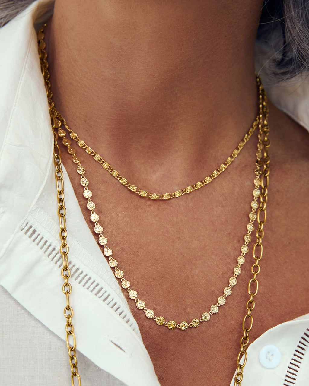 Colar Corrente Moeda Atlas - Ouro 18K | SILLENE