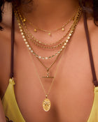 Colar Corrente Moeda Atlas - Ouro 18K | SILLENE