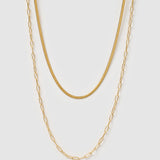 Colar Duplo Louie - Ouro 18K | SILLENE