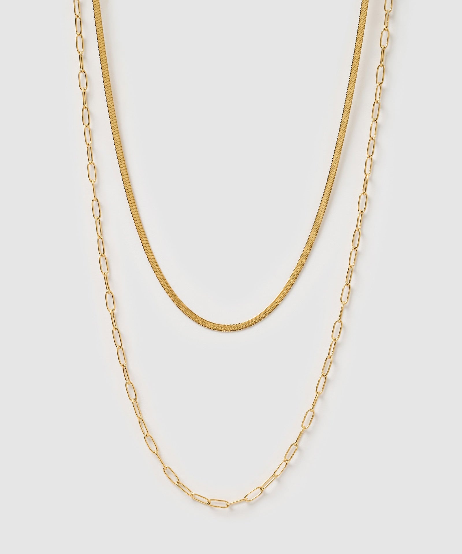 Colar Duplo Louie - Ouro 18K | SILLENE