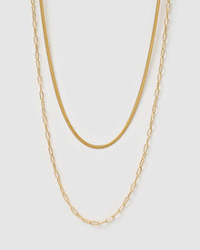 Colar Duplo Louie - Ouro 18K | SILLENE