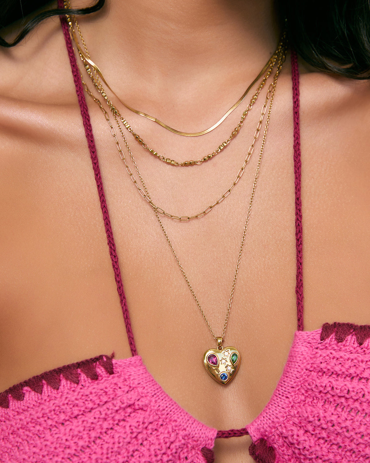 Colar Duplo Louie - Ouro 18K | SILLENE