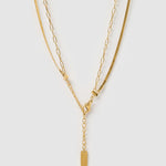 Colar Duplo Louie - Ouro 18K | SILLENE - detalhe