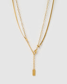 Colar Duplo Louie - Ouro 18K | SILLENE - detalhe