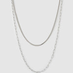 Colar Duplo Louie - Prata | SILLENE