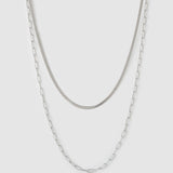 Colar Duplo Louie - Prata | SILLENE