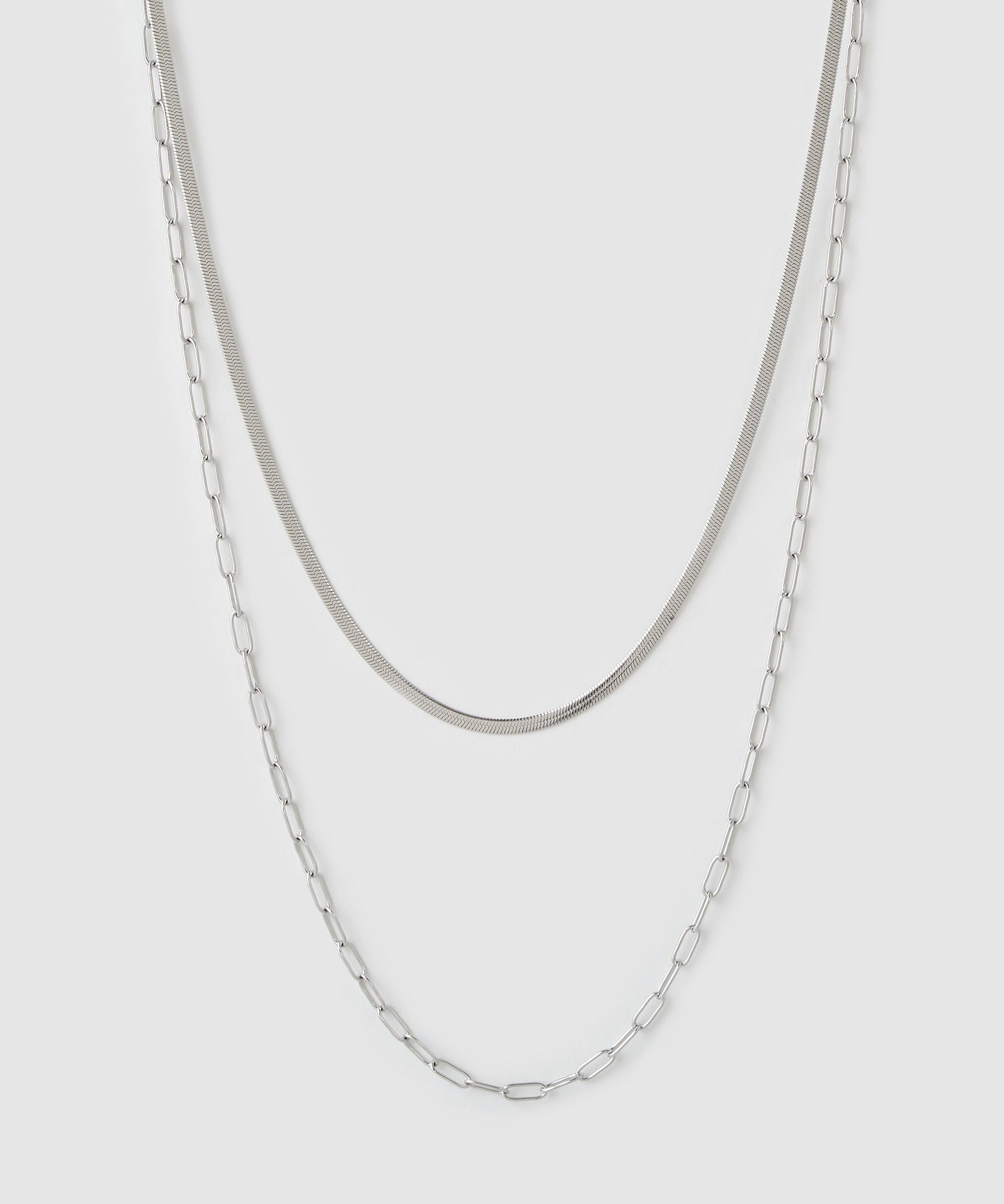 Colar Duplo Louie - Prata | SILLENE
