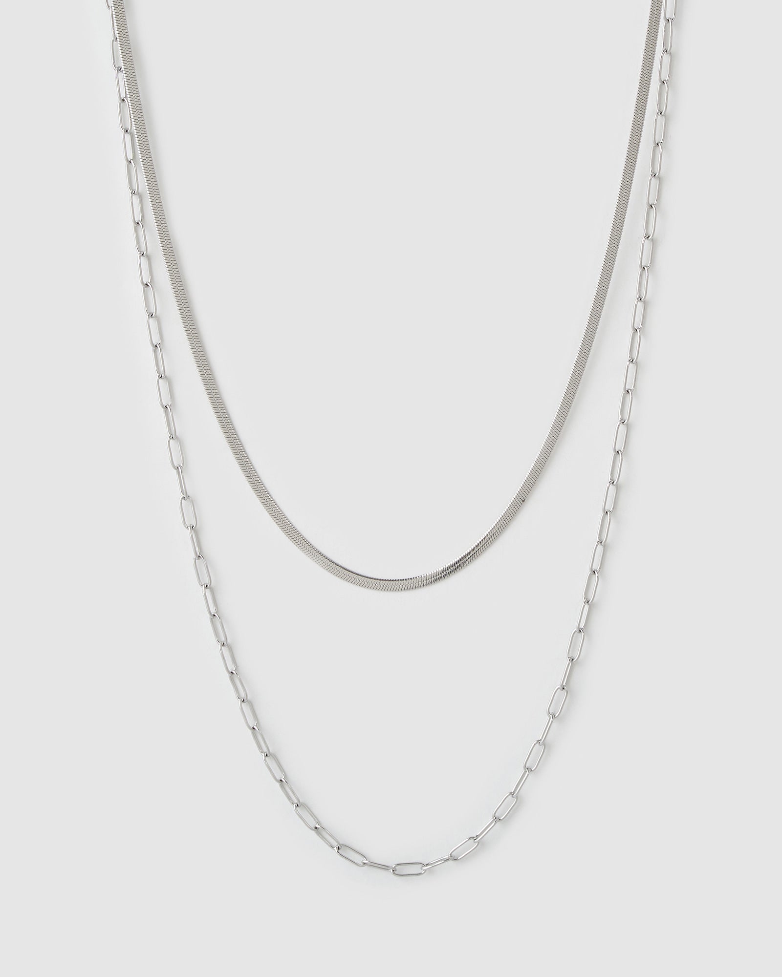 Colar Duplo Louie - Prata | SILLENE