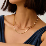 Colar Elos Retangulares - Ouro 18K | SILLENE - detalhe