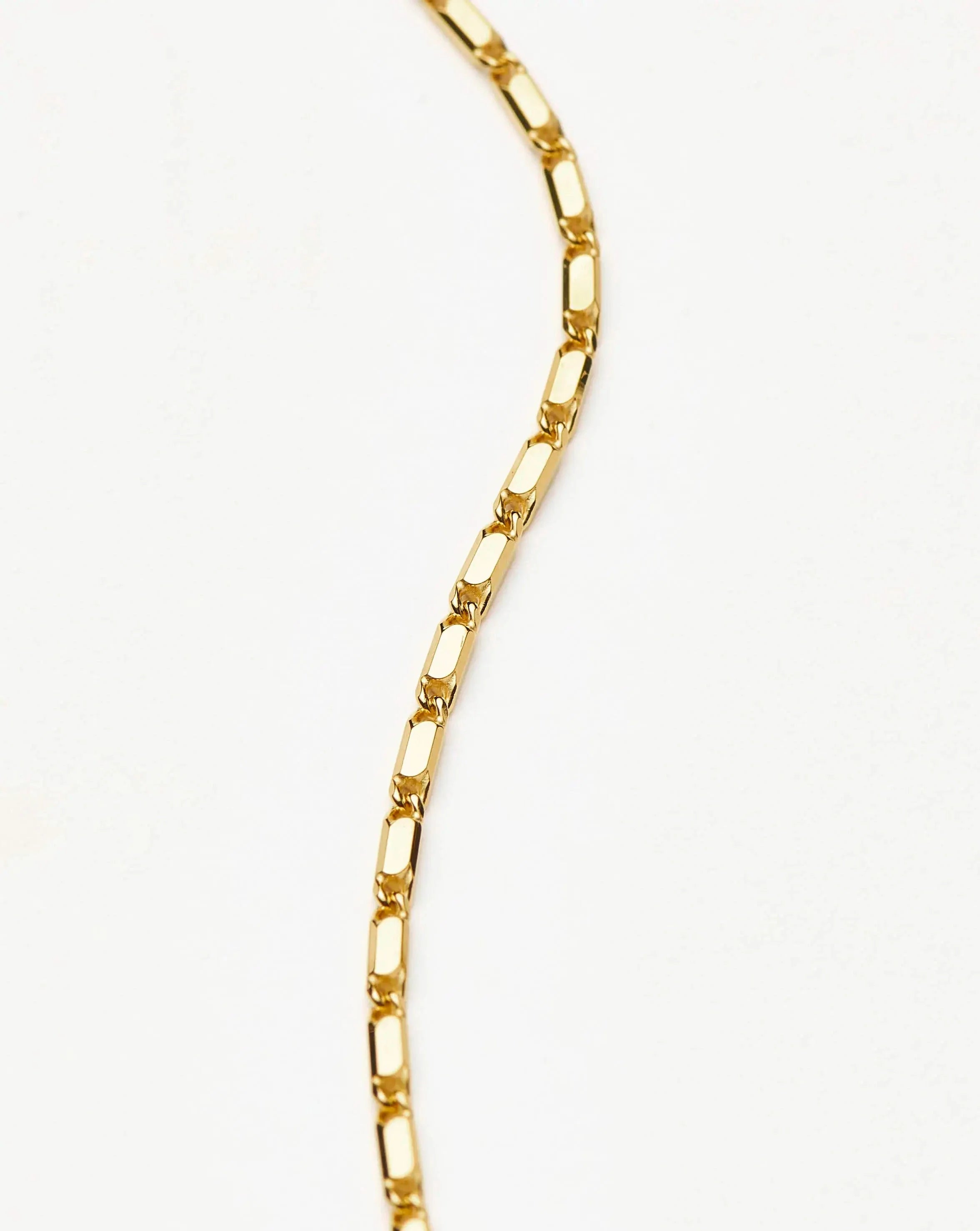 Colar Elos Retangulares - Ouro 18K | SILLENE - detalhe