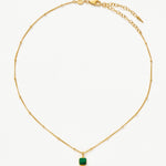 Colar Gargantilha Pedra Malaquita - Ouro 18K | SILLENE
