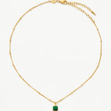 Colar Gargantilha Pedra Malaquita - Ouro 18K | SILLENE