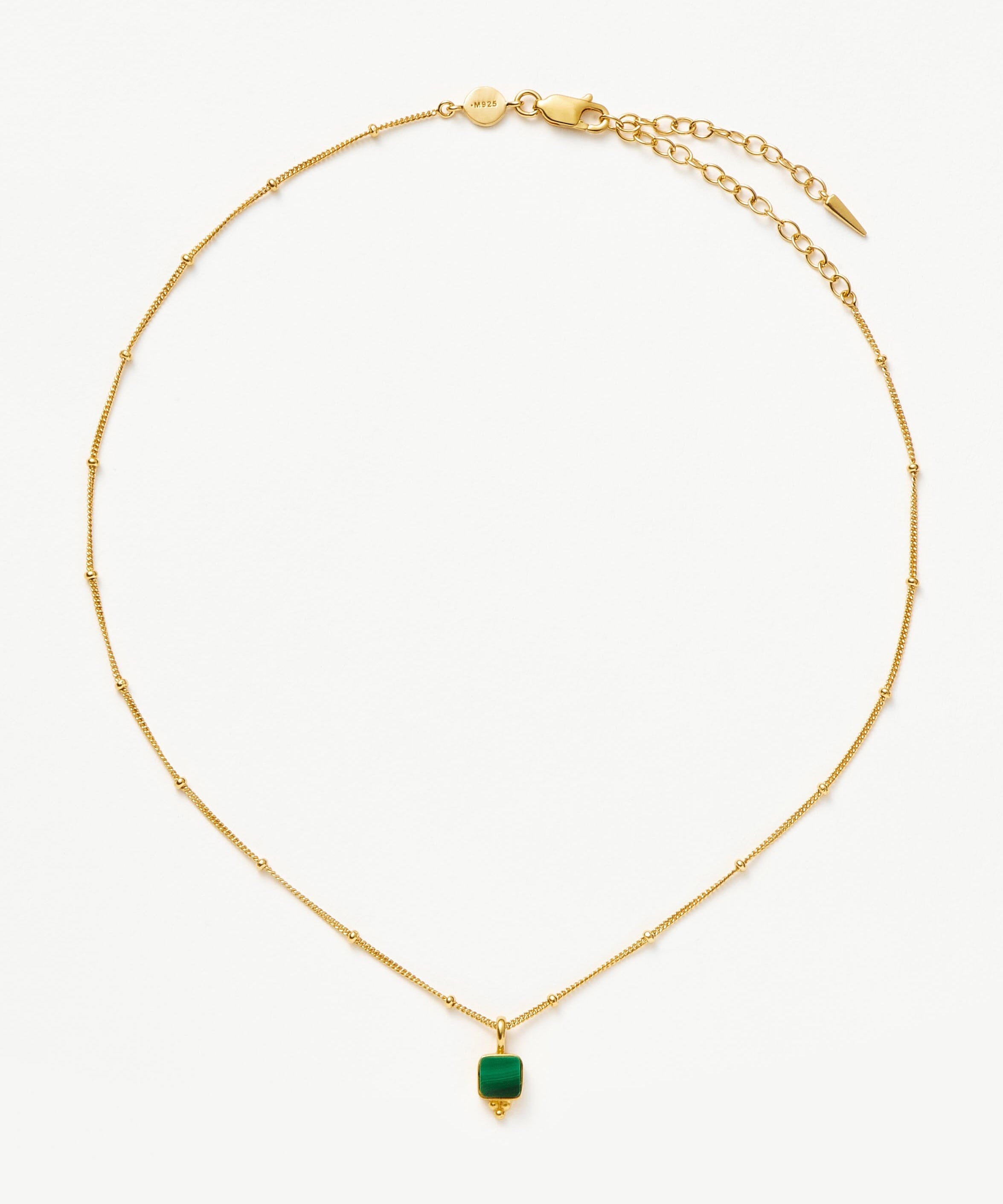 Colar Gargantilha Pedra Malaquita - Ouro 18K | SILLENE