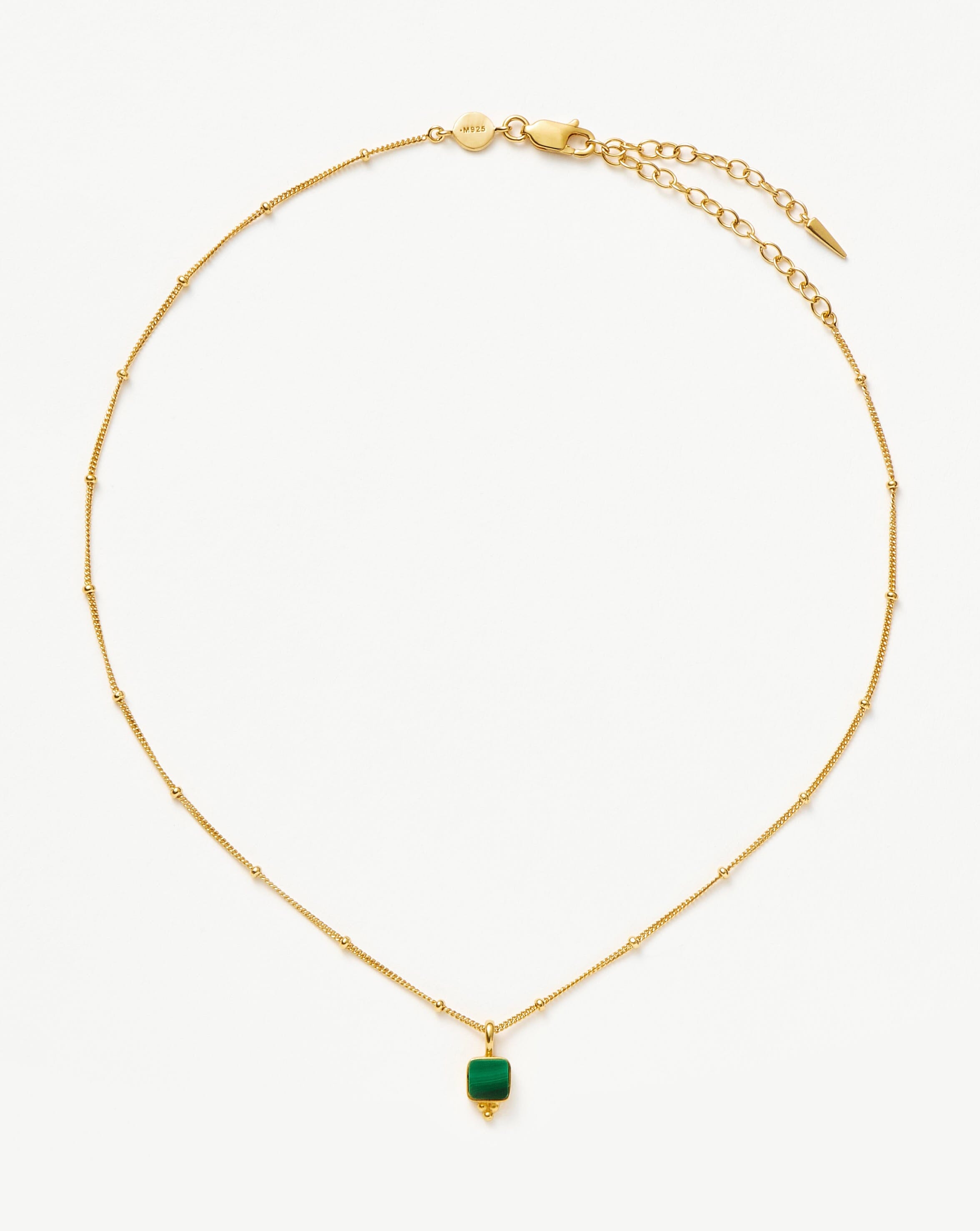 Colar Gargantilha Pedra Malaquita - Ouro 18K | SILLENE