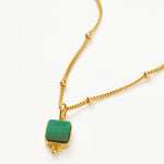 Colar Gargantilha Pedra Malaquita - Ouro 18K | SILLENE