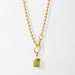 Colar Globo Pedra do Mês - Ouro 18K - Peridoto (Agosto) | SILLENE