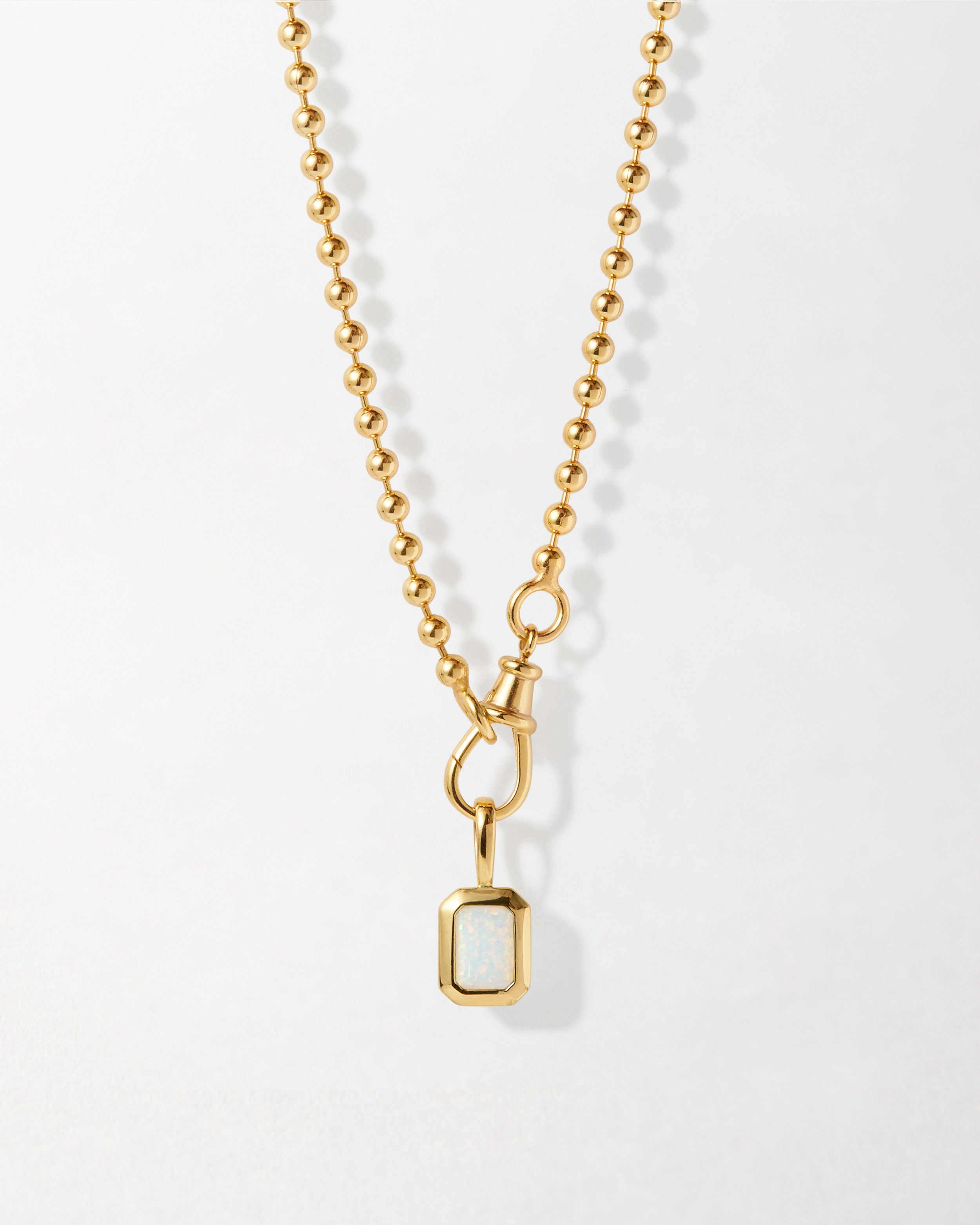 Colar Globo Pedra do Mês - Ouro 18K - Opala (Outubro) | SILLENE