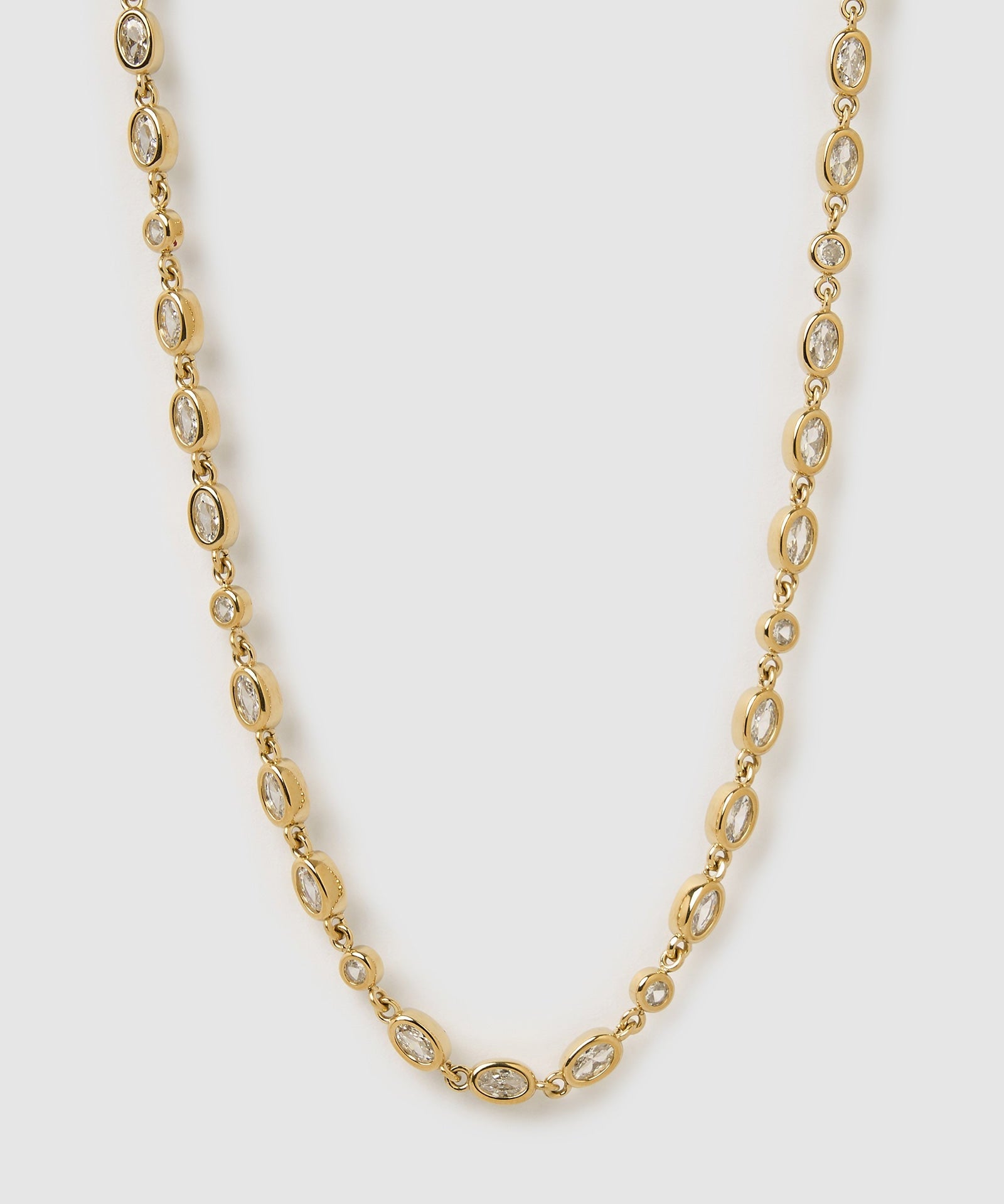 Colar Isadora Cristal - Ouro 18K | SILLENE