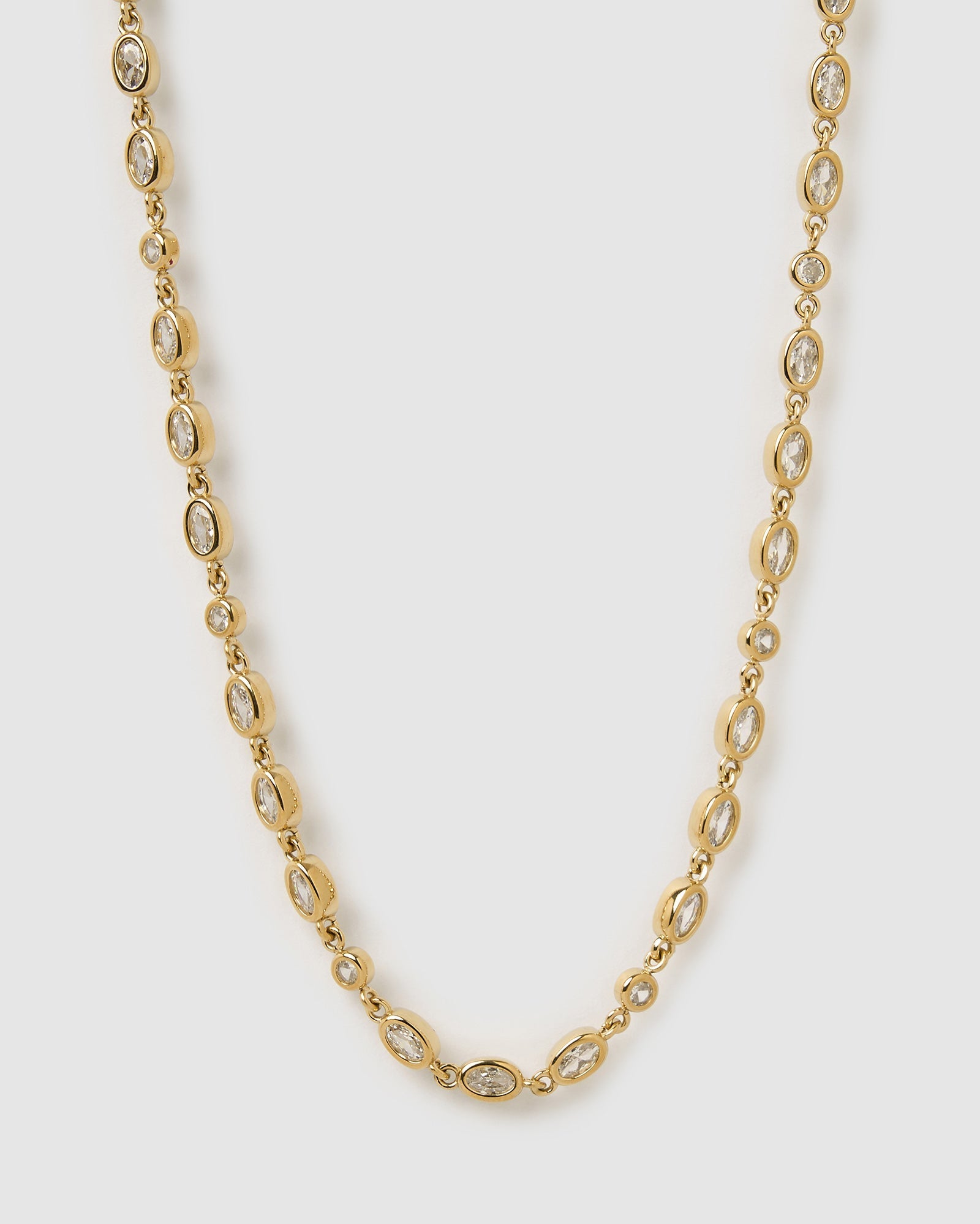 Colar Isadora Cristal - Ouro 18K | SILLENE