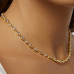 Colar Isadora Cristal - Ouro 18K | SILLENE