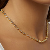 Colar Isadora Cristal - Ouro 18K | SILLENE