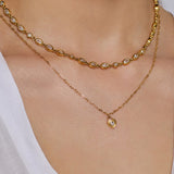 Colar Isadora Cristal - Ouro 18K | SILLENE