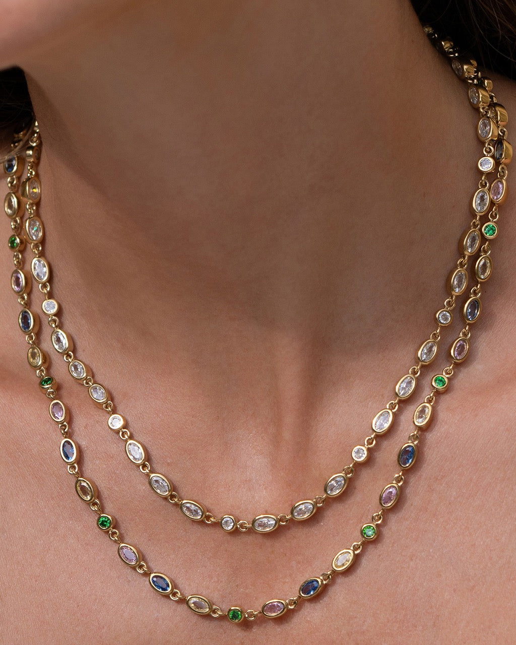 Colar Isadora Cristal - Ouro 18K | SILLENE