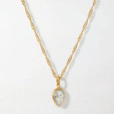 Colar Lapidação Pera - Ouro 18K | SILLENE