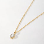 Colar Lapidação Pera - Ouro 18K | SILLENE