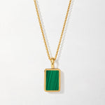 Colar Malaquita - Ouro 18K | SILLENE