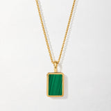 Colar Malaquita - Ouro 18K | SILLENE