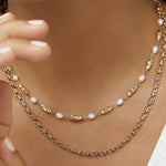 Colar Mimi Pérola e Ouro - Ouro 18K | SILLENE