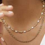 Colar Mimi Pérola e Ouro - Ouro 18K | SILLENE