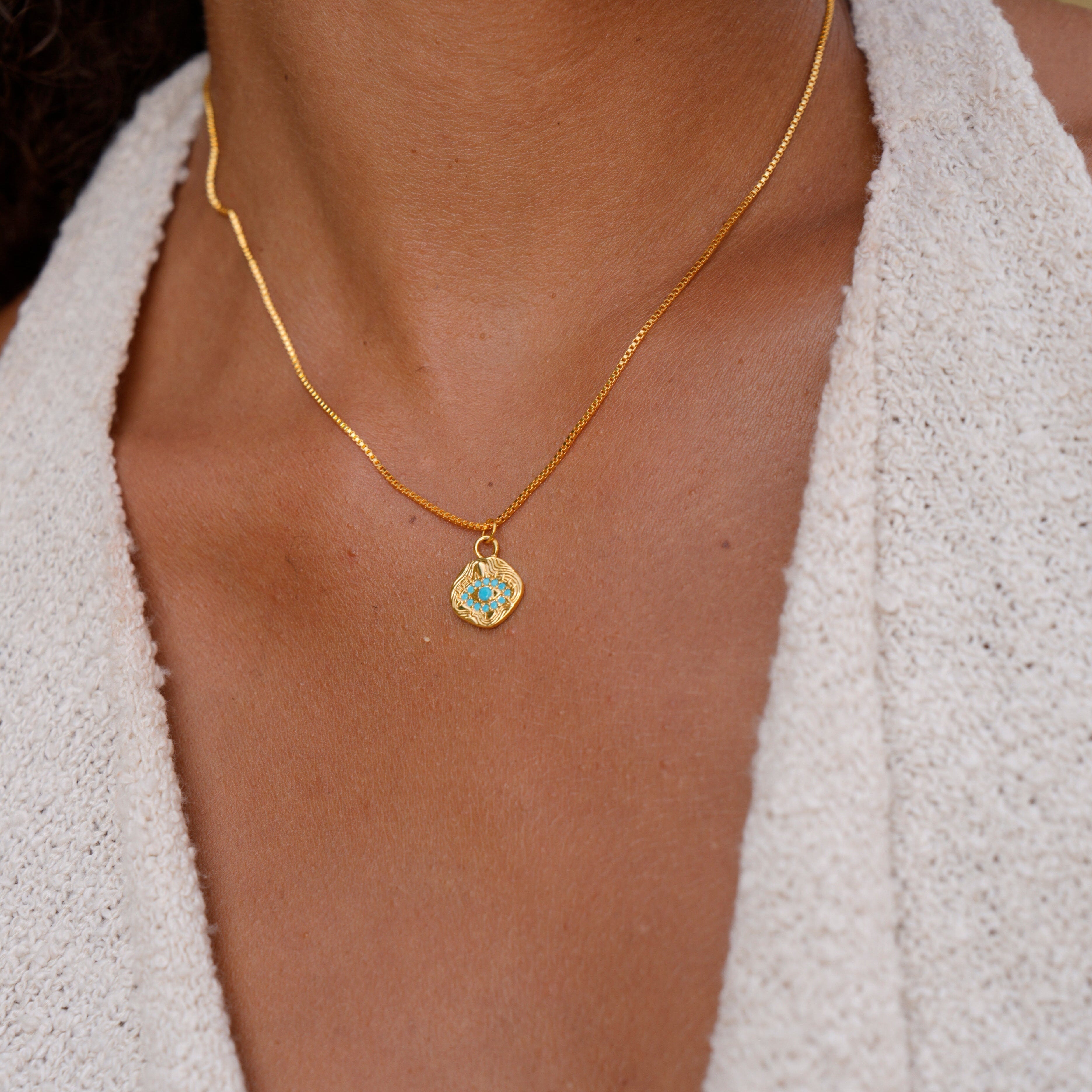 Colar Olho do Oceano em Ouro 18K, imagem 2