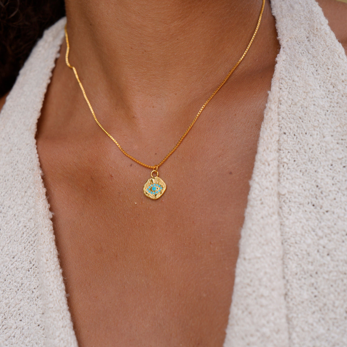 Colar Olho do Oceano em Ouro 18K, imagem 2