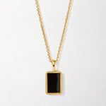 Colar Ônix Negro - Ouro 18K | SILLENE