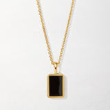 Colar Ônix Negro - Ouro 18K | SILLENE