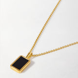 Colar Ônix Negro - Ouro 18K | SILLENE