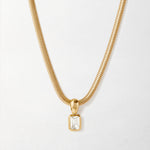 Colar Pebble Topázio Branco - Ouro 18K | SILLENE
