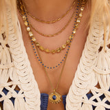 Colar Peggy Azul - Ouro 18K | SILLENE
