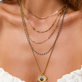 Colar Peggy Azul - Ouro 18K | SILLENE