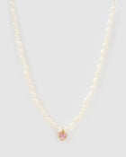 Colar Pérola Coração Kiki - Ouro 18K | SILLENE