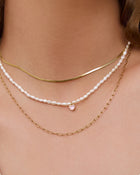 Colar Pérola Coração Kiki - Ouro 18K | SILLENE