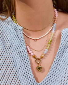 Colar Pérola Coração Kiki - Ouro 18K | SILLENE